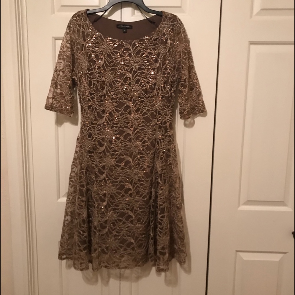 Beautiful fully lace with sequins dress